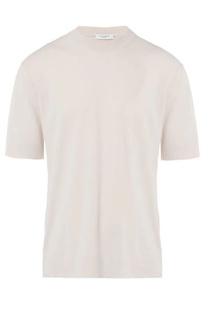 Sweater in pure extrafine beige cotton PAOLO PECORA | A012F1001342